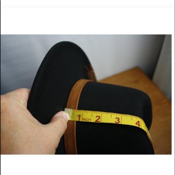 New! Sale 🔥Carmel Leopard Belted Wool Felt Panama Hat - Picture 8 of 9